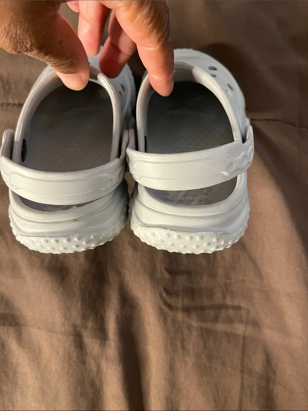 Kids Toddler Grey Waterproof Slip-On Clog Water Shoes with Vent Holes